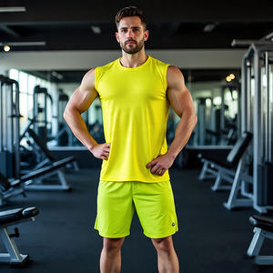 Camiseta de malla personalizada para hombre, camiseta para correr, camisetas sin mangas atléticas de ajuste muscular para hombre, chaleco de entrenamiento para gimnasio, camiseta de malla para niños - Product Image 6