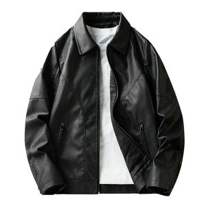 Veste de motard en cuir noir pour homme de haute qualité avec logo personnalisé, service OEM |   Veste en cuir véritable de marque privée - Product Image 1