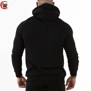 Pull à capuche d'hiver en molleton de polyester pour hommes 400gsm 100% coton teint uni sans ficelles design de poche imprimé motif solide - Product Image 2