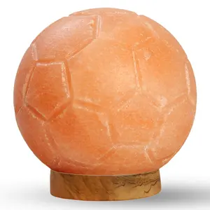 Lampes de forme de football de sel de l'Himalaya avec ampoule et câblage, lampes de sel de l'Himalaya en gros, lampes de sel électriques de l'Himalaya - Product Image 4