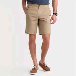 Shorts cargo décontractés pour hommes, séchage rapide, 100% coton, taille élastique et imprimé uni, style short de plage tricoté - Product Image 2