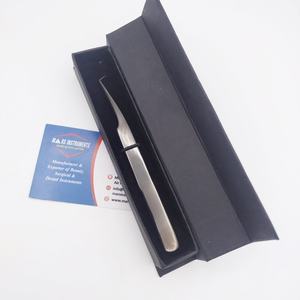 Pince à cils en acier inoxydable durable poignée antidérapante avec bout pointu confortable et réduit la fatigue pour les extensions de cils - Product Image 1