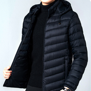 <b>Mens</b> Lightweight Hooded Puffer <b>Jacket</b> with Fur Trim Warm Quilted Insulation Windproof Water-Resistant Design for Cold Weather - Product Image 3