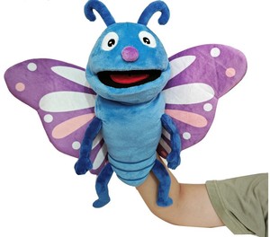 Niedliche Baumwolle Insekt Bauchredner Handpuppe Open Mouth Plüsch tier <span class=keywords><strong>Caterpillar</strong></span> Tier figur für Kindergarten <span class=keywords><strong>Soft</strong></span> Gift - Product Image 2
