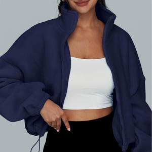 Top corto de manga larga con estilo de Color sólido, Sudadera con capucha para mujer, gran oferta por temporada, transpirable, con cordón, Top corto, sudaderas con capucha 2025 - Product Image 4