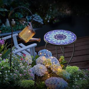 Mesa de Bistró de Mosaico para Exteriores de Primera Calidad con Tapa Artística, Mesa de Mosaico Hecha a Mano con Superficie de Azulejos de Vidrio, Mesa de Entrada de Mosaico - Product Image 1