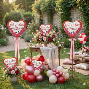 Globo de Corazón Grueso de 25 cm para Fiestas, 3 Piezas, con Impresión 'Te Amo Mamá', Forma de Número para Fiestas, Hecho en China - Product Image 4
