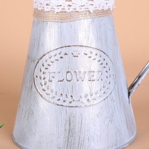 Pichet à lait galvanisé Décor Vintage French Pitcher Vase Farmhouse Decorative Pitcher Metal Rustic Vase Watering Milk Jug Can - Product Image 5