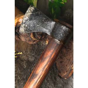 Venta al por mayor pedidos a granel personalizados OEM ODM servicio Damasco hecho a mano de acero al carbono de grado industrial hacha vikinga con mango de palisandro - Product Image 6