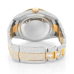 Reloj de Lujo Hip Hop con Diamantes de Imitación, Cristal de Cuarzo Cuadrado, VVS Moissanite, Acero Inoxidable, Edición Limitada, Correa de 20 mm - Product Image 5