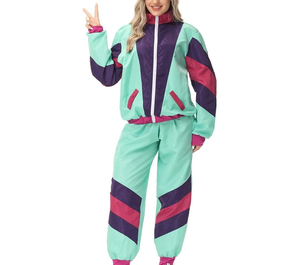 Chaqueta Cortavientos Impermeable para Mujer, Conjunto de 2 Piezas de Chándal de Nailon para Lluvia, Traje Cortavientos con Cremallera para Mujer, Personalizado - Product Image 2