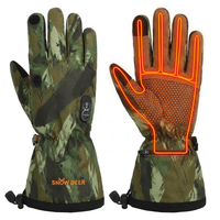 Guantes de Caza de Cuero Unisex para Clima Frío Extremo de Invierno, Camuflaje, Impermeables, Recargables, con Calefacción, Compatibles con Pantalla Táctil