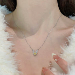 Collana con Ciondolo in Oro Giallo 18K con Diamante Vero - Product Image 5