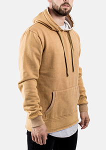 Customized 500 GSM Heavyweight 100% Cotton Pullover Hoodie Oversized Solid Color Print Logo Hoodies for Men for Winter - Product Image 4