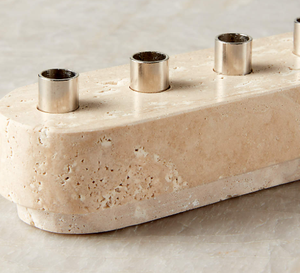 Clásico religioso plata 7 rama templo portavelas Menorah Iglesia Menorah hecho a mano portavelas fabricante - Product Image 2