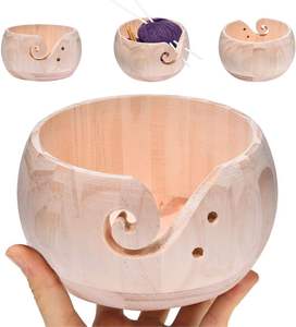 Ooden-cuenco de hilo de madera para niquelar, cuenco de hilo de madera de 15cm - Product Image 5