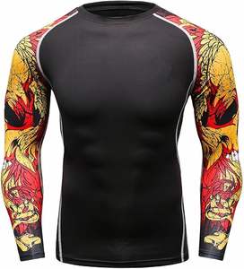 OEM MMA Rashguard camisa BJJ compresión ajuste logotipo personalizado manga larga Fightwear para entrenamiento y combate - Product Image 3