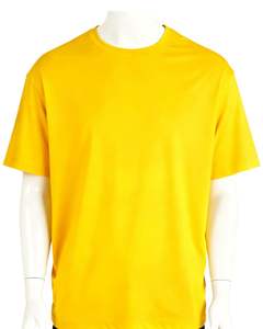 <b>Mens</b> <b>Yellow</b> Plain T Shirt Crew Neck Short Sleeve Casual Cotton Polyester Custom Logo Bulk Wholesale OEM Manufacturer Pro - Product Image 1