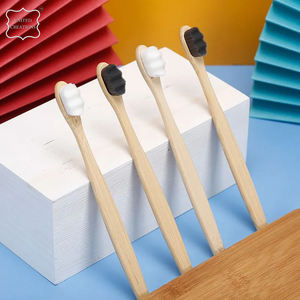 Cepillo de dientes de bambú de madera respetuoso con el medio ambiente Cepillo de dientes biodegradable súper suave para adultos Cepillo de dientes de bambú de cerdas suaves sin BPA - Product Image 3