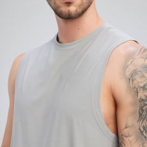 Haute qualité personnalisé hommes sans manches débardeurs respirant coton Streetwear maillots prix de gros - Product Image 6