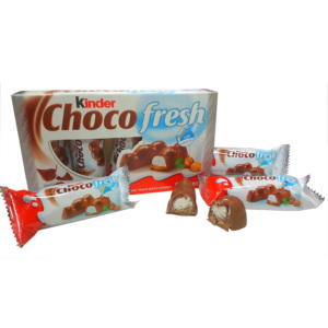 Kinderr Chocofresh Mini barres de bonbons au chocolat et à la crème de noisettes-12 sacs-18 chocolats emballés individuellement par sac (12x97g) - Product Image 4
