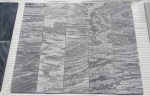 กระเบื้องเส้นหินชนวนควอตซ์ไซต์สีดำสไตล์อินเดียสำหรับตกแต่งโรงแรมผนังภายนอกและภายใน - Product Image 2