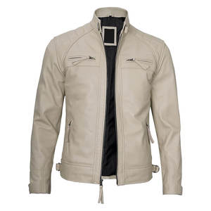 Veste en cuir grande taille pour homme, design noir, style plissé devant et derrière, veste en cuir pour homme de haute qualité, personnalisée, premium - Product Image 3