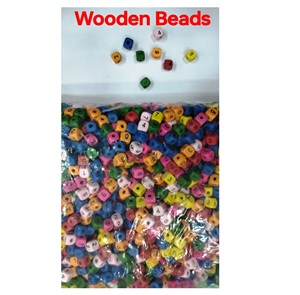 Perles en bois multibrins Déclaration courte Perles en bois colorées personnalisées en forme et taille Livraison rapide depuis l'Inde - Product Image 2