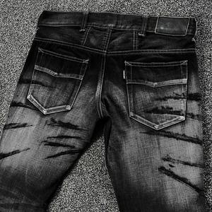 Customized Mid-Waisted Breathable Solid Stonewashed Woven 100% Cotton <b>Flared</b> Denim <b>Jeans</b> Pant - Product Image 3