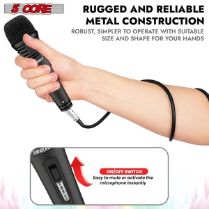ไมโครโฟนไดนามิก 5Core XLR สำหรับคาราโอเกะ ร้องเพลงในสตูดิโอ ไมค์แบบมือถือ - Product Image 5