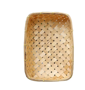 Mini bandeja de bambú tejida-Soporte de alimentos ecológico-Artesanía vietnamita VIET FARGIMEX - Product Image 2