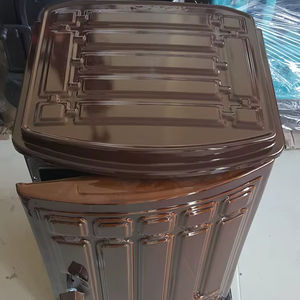 Poêle à charbon/bois moderne écologique avec seau intérieur amovible, chambre en aluminium émaillé, solutions de conception graphique TR - Product Image 1