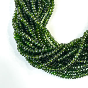 Cuentas facetadas de diopsido cromado natural de 4-6 mm, cuentas de piedras preciosas para la fabricación de joyas, cuentas de alta calidad al por mayor para manualidades - Product Image 4