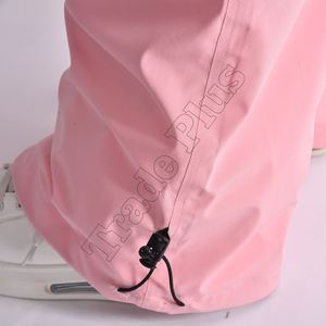 Pantalones de nieve impermeables rosa claro de gran tamaño con forro polar cálido bolsillos de carga laterales hasta la rodilla cremalleras de ventilación y polainas para botas - Product Image 6