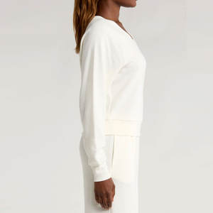 Pulls décontractés pour femmes 100% respirants à col en V avec logo sur le devant - Prix raisonnable - Product Image 3