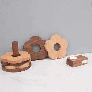Posavasos de madera duradero con superficie pulida suave adecuada para tazas calientes, tazas, vasos o botellas - Product Image 3