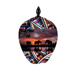 Urna de aluminio para adultos con flores Tema de agricultura Tamaño personalizado Artesanías indias Urna de recuerdo más vendida - Product Image 2