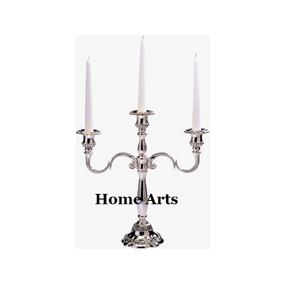 Attractive Design Brass Candle Holder Prime Quality Silver Color <b>Candelabra</b> With Crystal For Wedding Event Use - Product Image 5