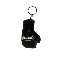 Porte-clés en cuir véritable noir de qualité supérieure, prix abordable, mini gants de boxe en cuir personnalisés