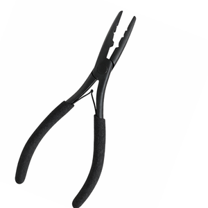 Professional Hair <b>Extension</b> Pliers <b>Micro</b> Ring Nano Bead Crimping Tool Matte Black Salon Quality Stainless Steel Tool - Product Image 1