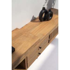 Henriette หน่วยสื่อไม้แข็งเฟอร์นิเจอร์บ้านหรูหราสำหรับห้องนั่งเล่นโรงแรมหรืออพาร์ตเมนต์ - Product Image 4