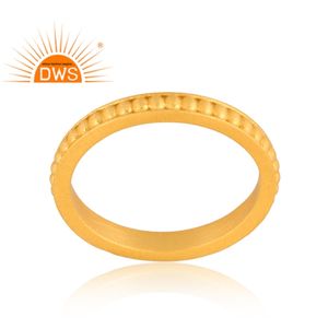 Latest Trending Sterling <b>Silver</b> 18K Gold <b>Plated</b> Band Ring Demi Fine Jewelry for Women Gift for Her - Product Image 2