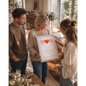 Certificado Personalizable 'Para la Mejor Mamá' para el Día de la Madre, Papel de 30x40 cm para las Mejores Mamás - Product Image 3