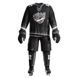 Uniforme de hockey sur glace à prix d'usine du Pakistan 100% uniforme de hockey sur glace personnalisé sublimé en polyester pour unisexe - Product Image 2
