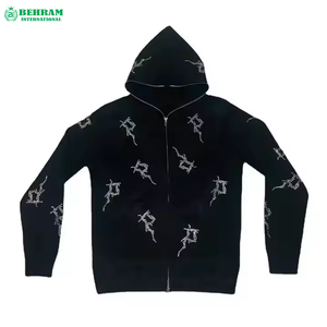 Wholesale Unisex High Quality Custom Full Face Zip Hoodies Men Blank Regular Fit Zipper Cotton Fleece French Terry Hoodie - Product Image 1