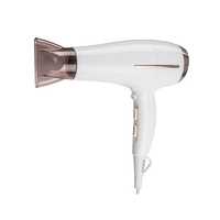 Sèche-cheveux ionique blanc à 2 vitesses avec concentrateur et diffuseur en option pour la maison et le salon