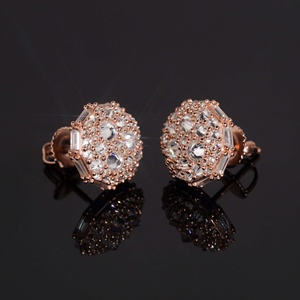 Fast Shipping <strong>Solid</strong> <strong>Silver</strong> Iced Out VVS Moissanite Mosaic Inverted Men Diamond Studs <strong>Earrings</strong> - Product Image 5