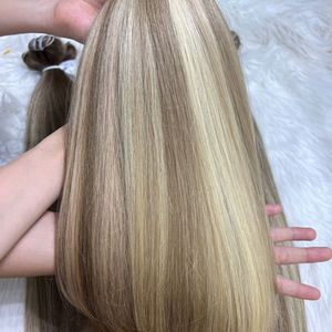 Venta caliente 100% pelo virgen de alta calidad trama recta Natural gran Stock Piano Color encaje transparente - Product Image 3