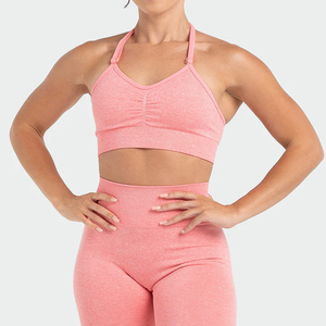 เสื้อชั้นในกีฬาสำหรับผู้หญิง คุณภาพพรีเมียม สำหรับออกกำลังกาย โยคะ ระบายอากาศได้ดี ไร้ตะเข็บ แห้งเร็ว รองรับระดับปานกลาง เหมาะสำหรับออกกำลังกาย เต้นรำ BD - Product Image 1