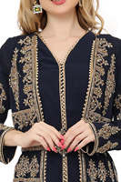 Abaya en Soie Anti-Plis Faite à la Main à Manches Longues, Vêtement Islamique Turc de Luxe, Caftan Maghrebien Élégant et de Créateur – Vente en Gros Personnalisée